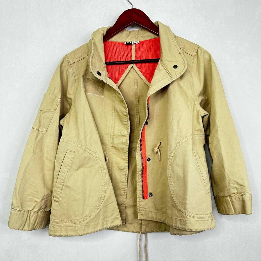 Roxy Cargo Denim Jacket Collared Utility Camping Outdoor Girls Full Zip Closure